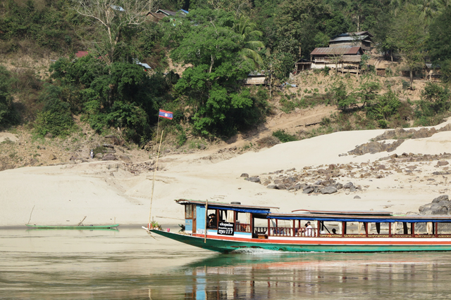 Slowboat auf dem Mekong, Laos.